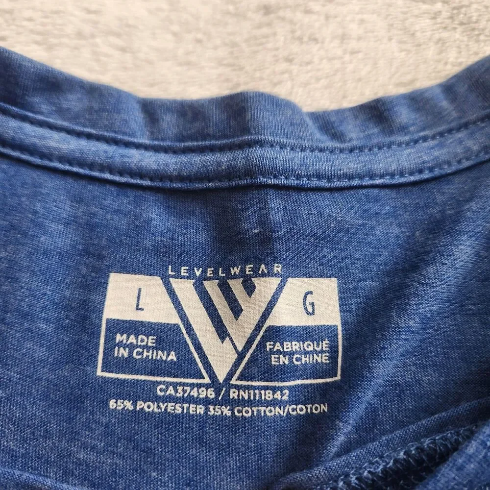 NWT Levelwear The Players Championship Golf T-Shirt Blue Men's Size L PGA Tour